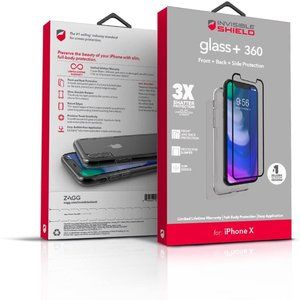 iPhone XS‎ Glass Screen Protector Zagg Premium Front Back Bumper Full Body